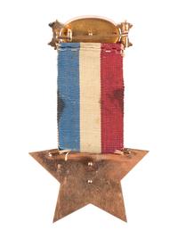 [CIVIL ARMY]. Army of the Cumberland 14K gold badge attributed to Major Green Clay Goodloe, 4th Kentucky Cavalry and 23rd Kentucky Infantry.