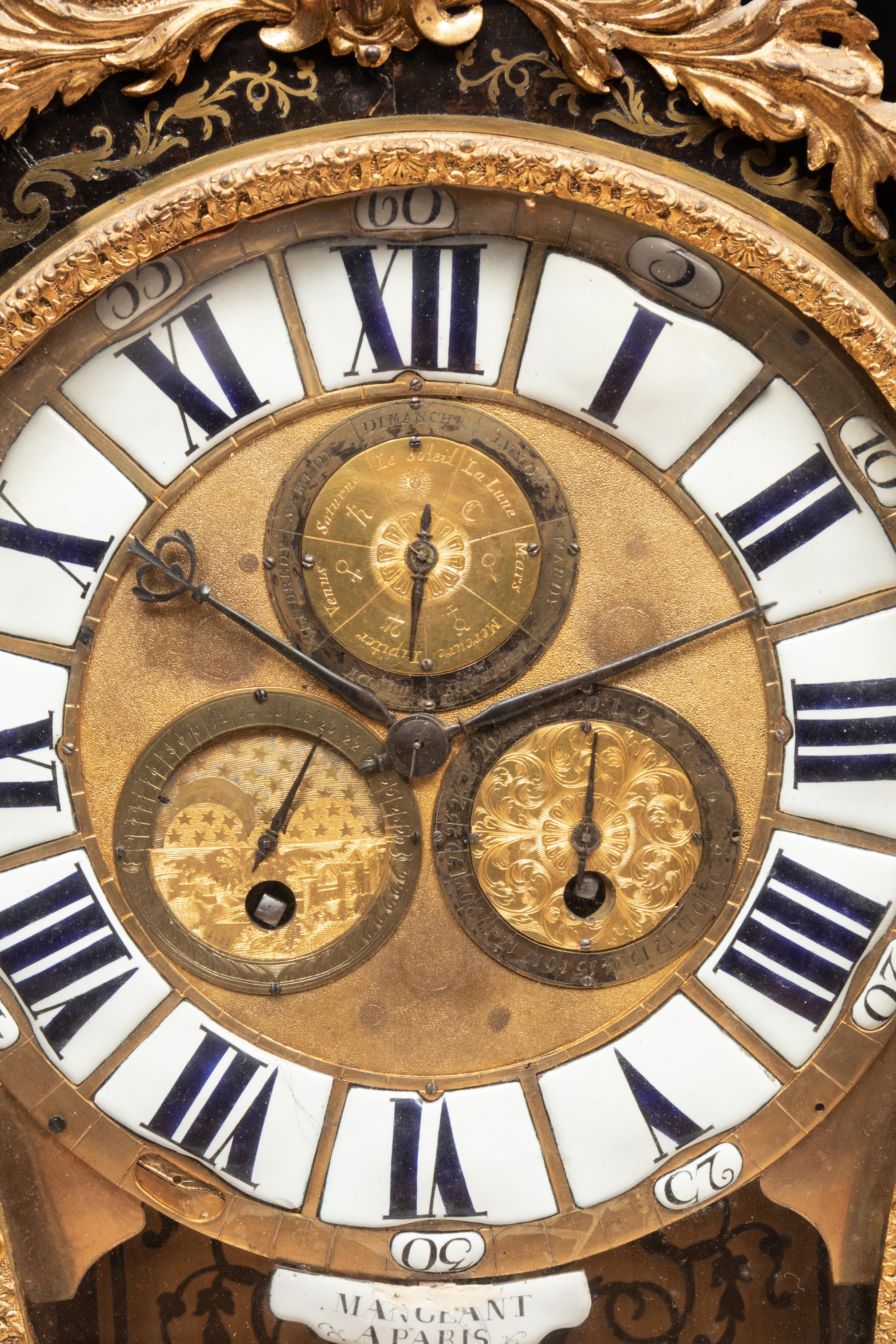 A Louis XV Gilt Bronze Mounted Boulle Marquetry Bracket Clock