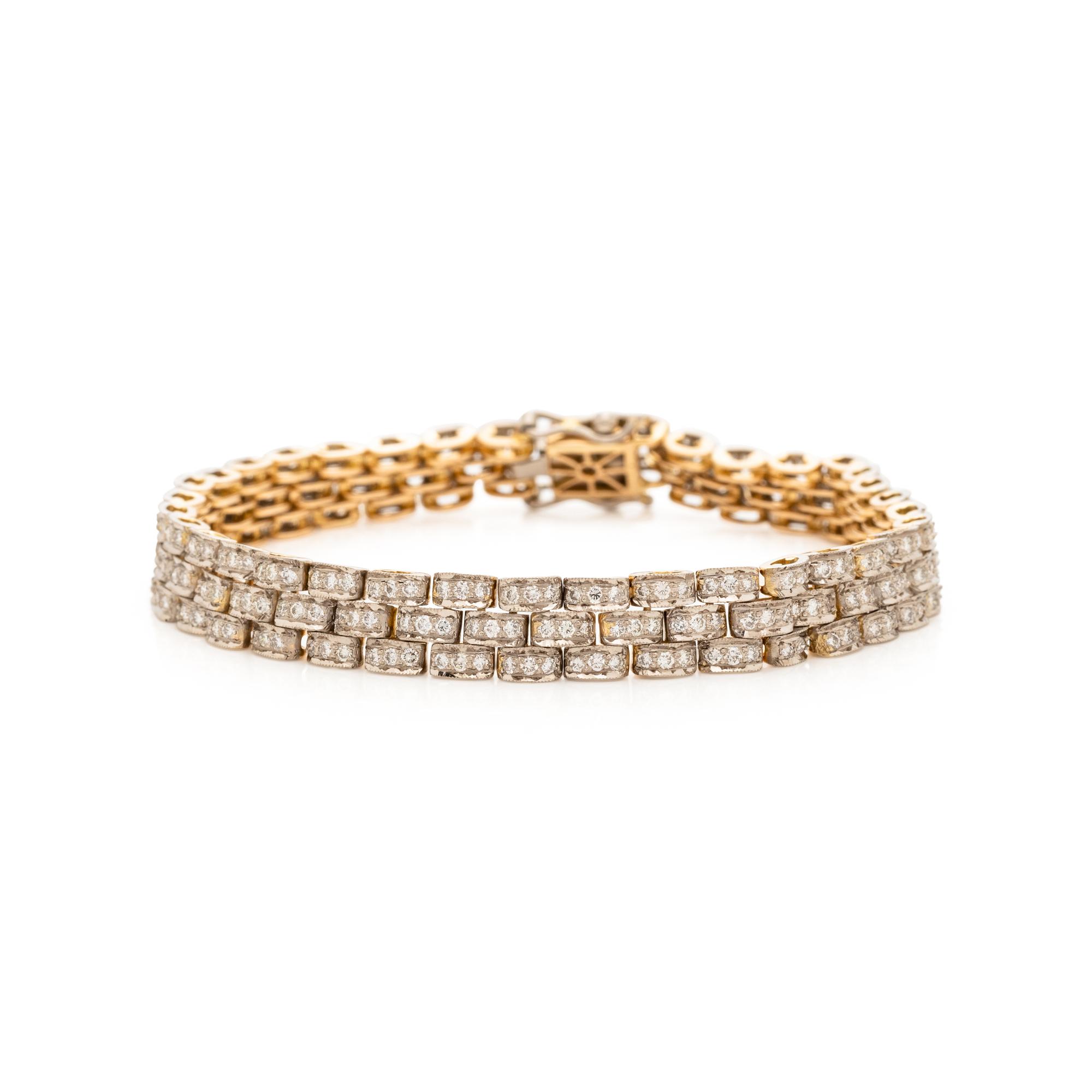 BICOLOR GOLD AND DIAMOND BRACELET