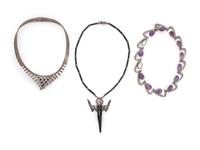 COLLECTION OF STERLING SILVER AND AMETHYST JEWELRY