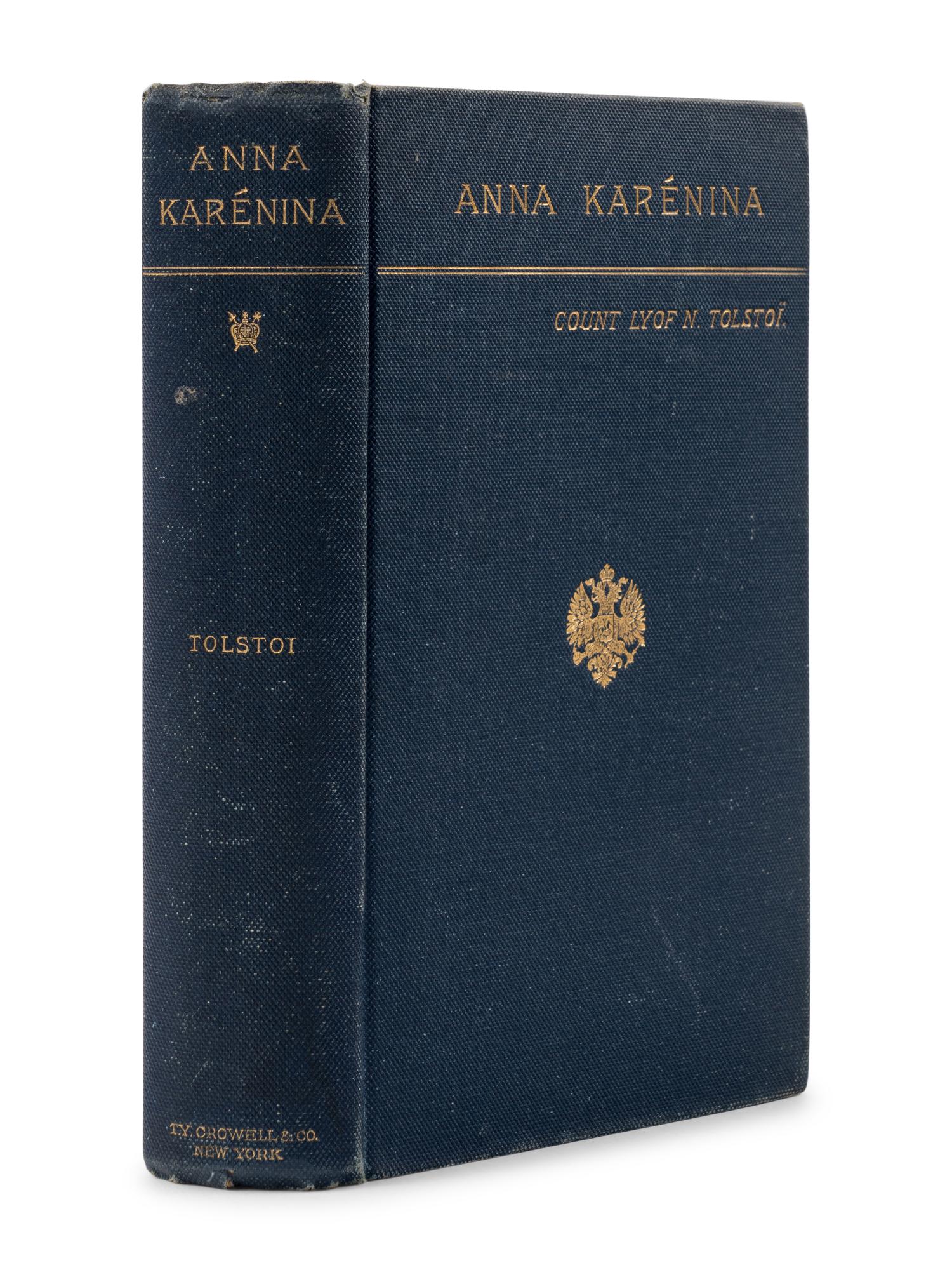 TOLSTOY, Count Lev Nikolaevich (1828-1910). Anna Karenina . Nathan Haskell Dole, translator. New York: Thomas Y. Crowell & Co., 1886.