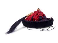 A Chinese Black Velvet Winter Hat
