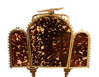 An Empire Gilt Bronze and Tortoiseshell Two-Light Candelabrum à Écran