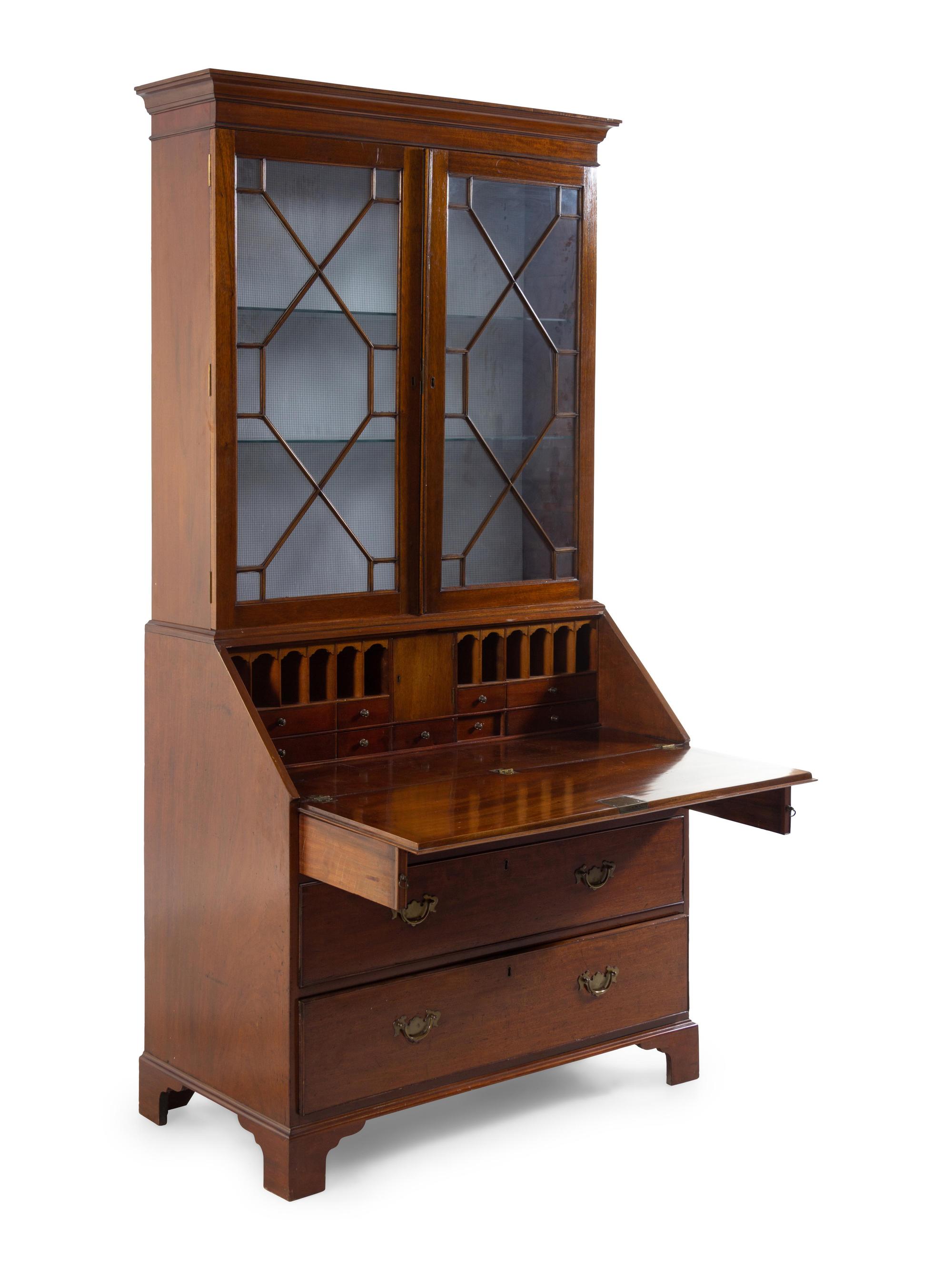 A George III Mahogany Secretary Bookcase