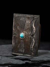 Navajo Ketoh, with Single Turquoise Cabochon, Collected by Hoffman Birney (1891-1958)