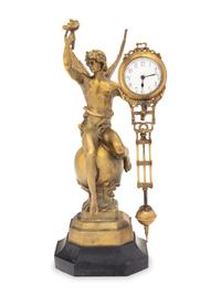 A Continental Figural Pendulum Clock