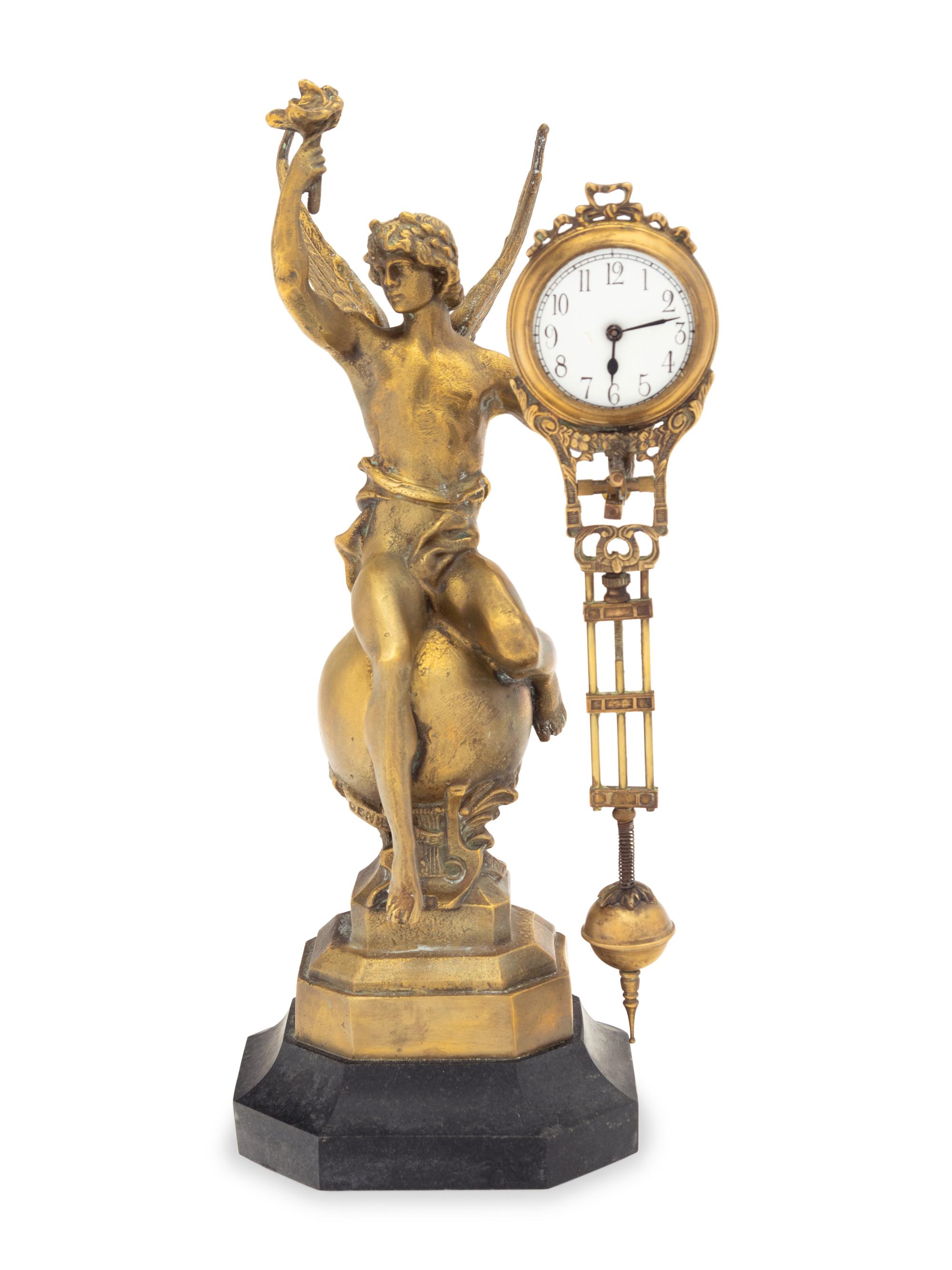 A Continental Figural Pendulum Clock