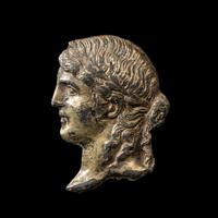 A Greek Gilt-Silver Apollo Appliqué