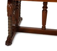 An English Renaissance Revival Carved Mahogany Library Table