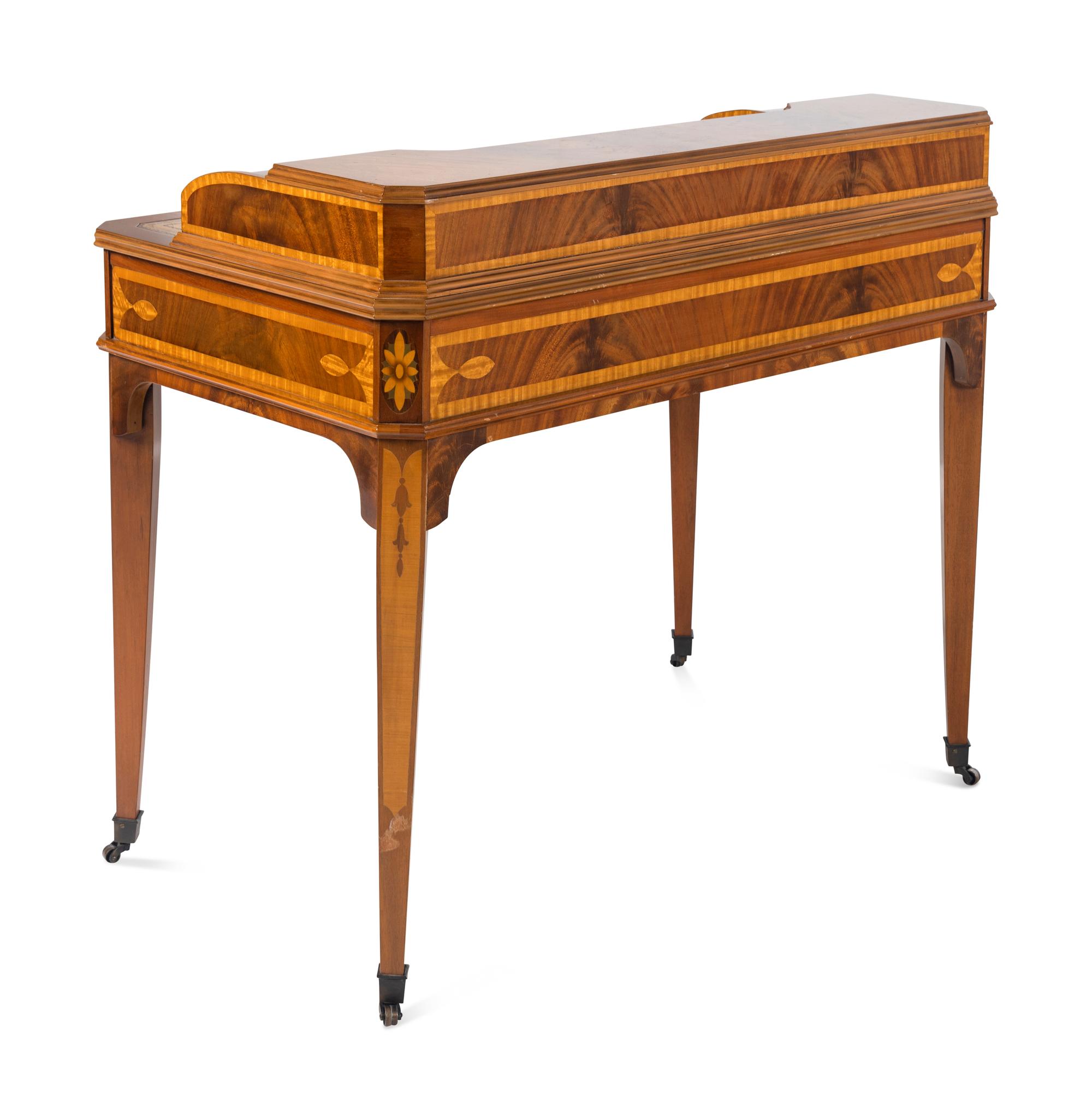 An Edwardian Style Marquetry 'Carlton House' Desk
