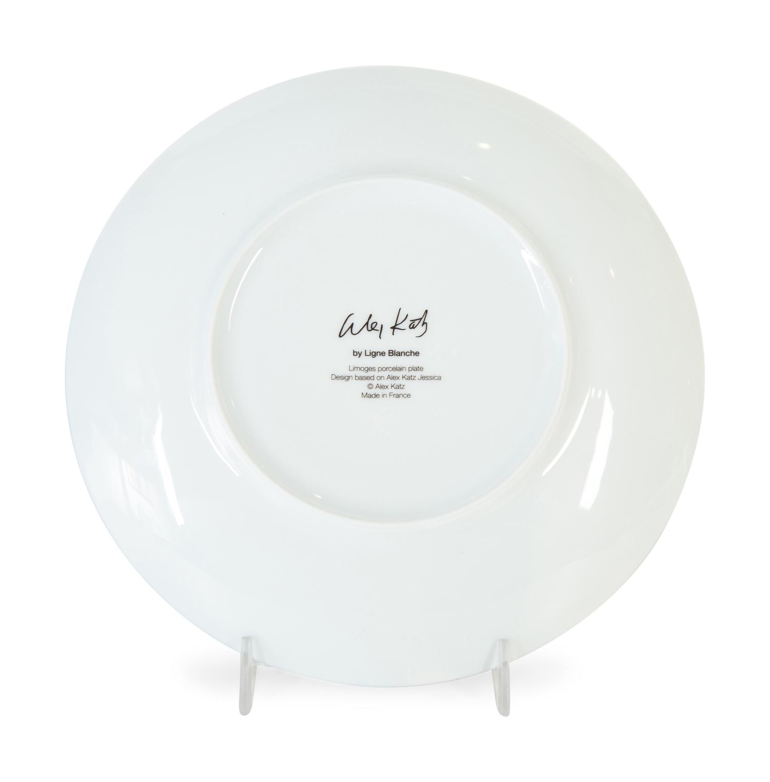 Two Porcelain Art Plates - Alex Katz Jessica , and Jeff Koons Lips — 20th Century