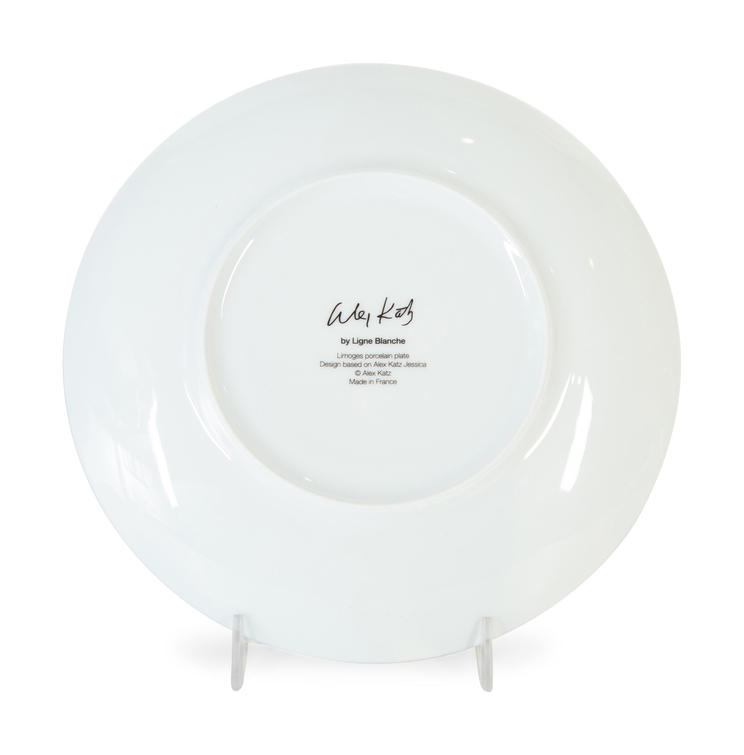 Two Porcelain Art Plates - Alex Katz Jessica , and Jeff Koons Lips — 20th Century
