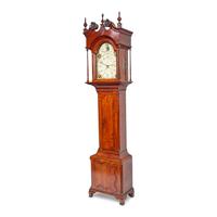 A Chippendale Carved Cherry Tall Case Clock
