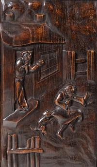 A Continental Carved Oak Wardrobe Cabinet