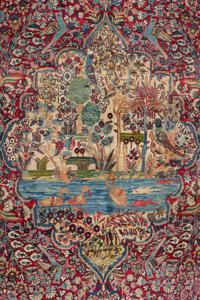 A Kirman Pictorial Wool Rug