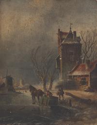Jan Jacob Coenraad Spohler (Dutch, 1837-1923) — Snowscape