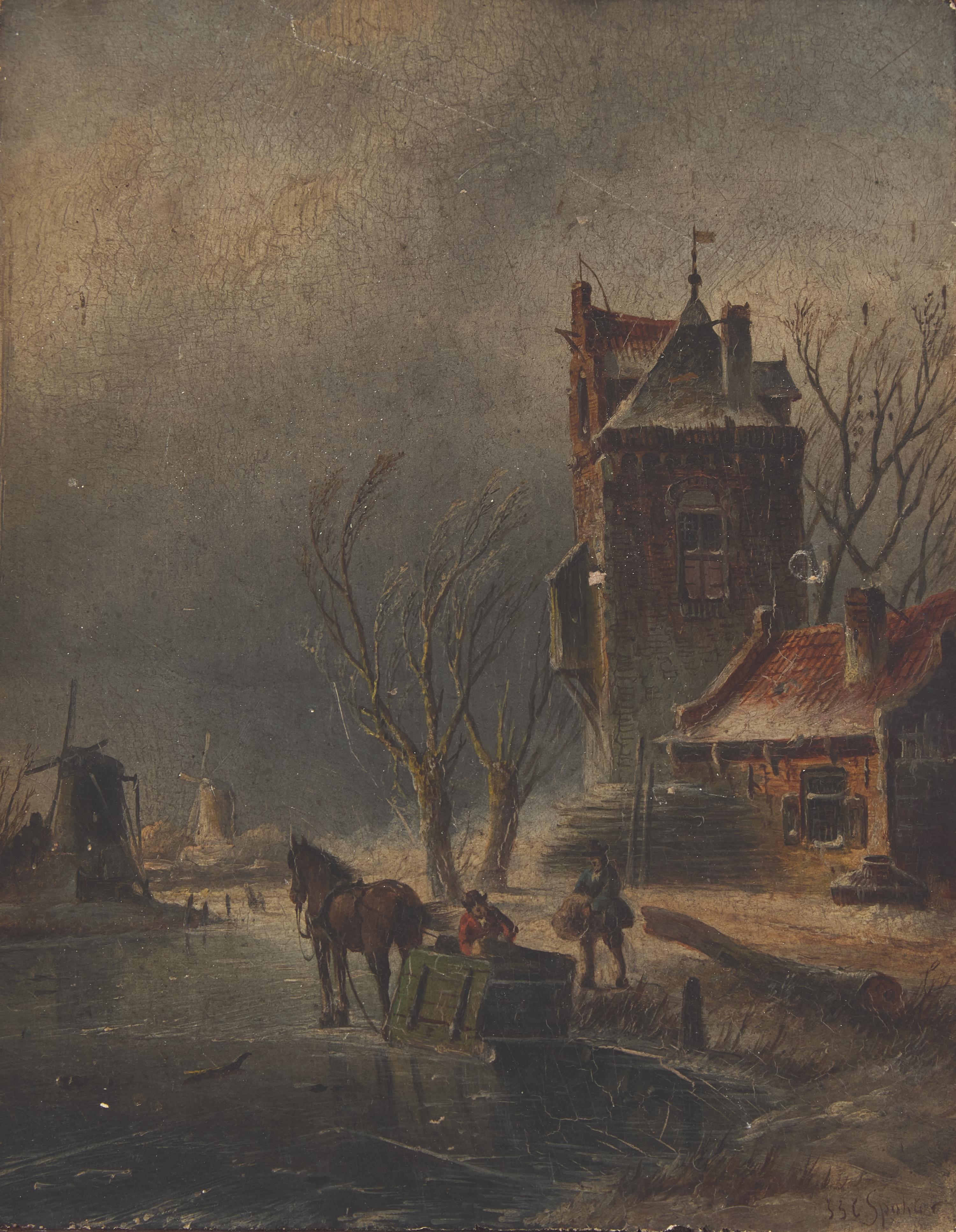 Jan Jacob Coenraad Spohler (Dutch, 1837-1923) — Snowscape