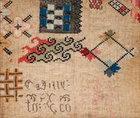 An English Needlework Embroidered Schoolgirl's Sampler