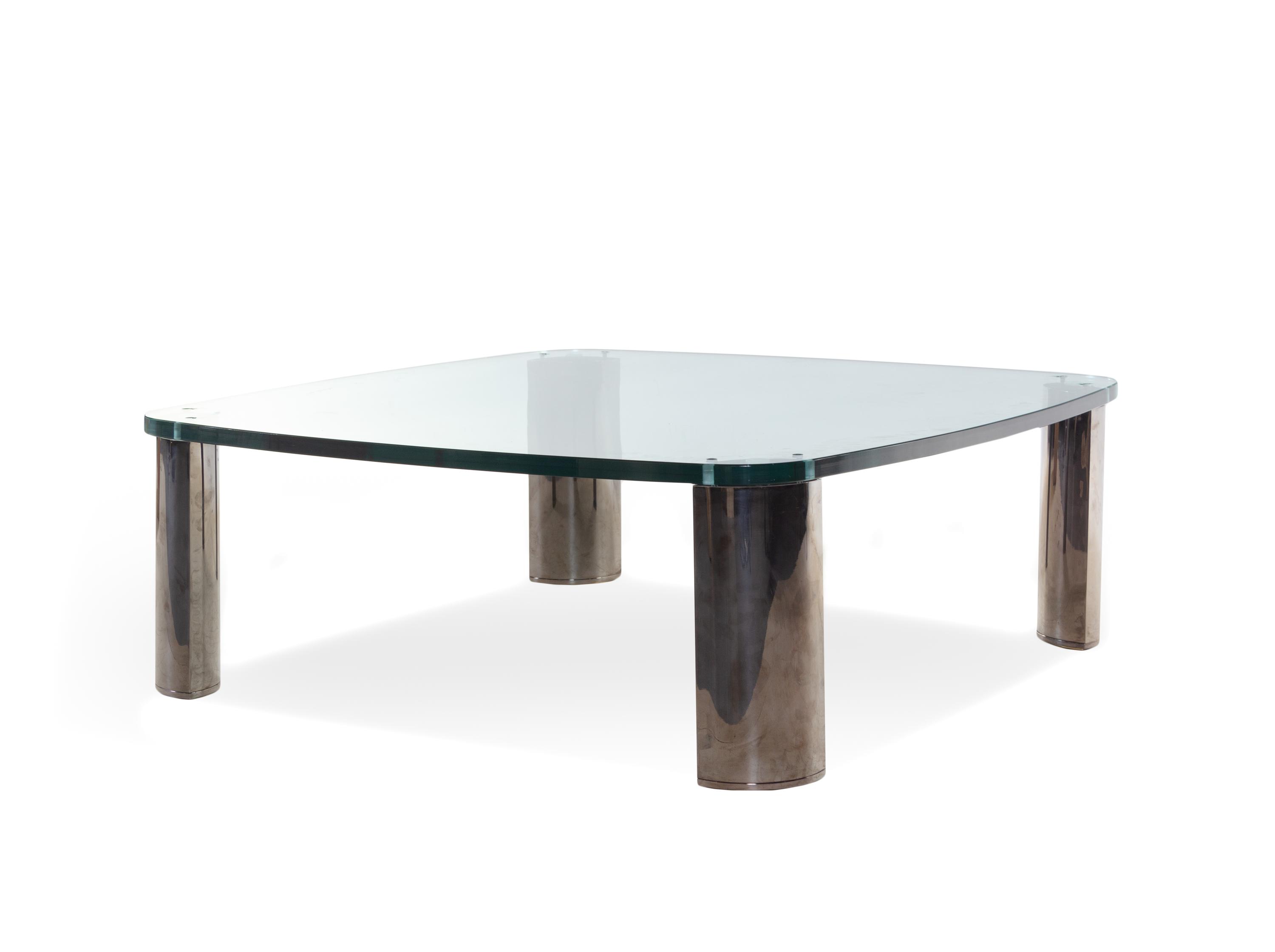 A Modern Brass and Glass Table
