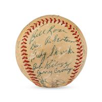 A 1952 Colorado Sky Socks Team Signed Baseball