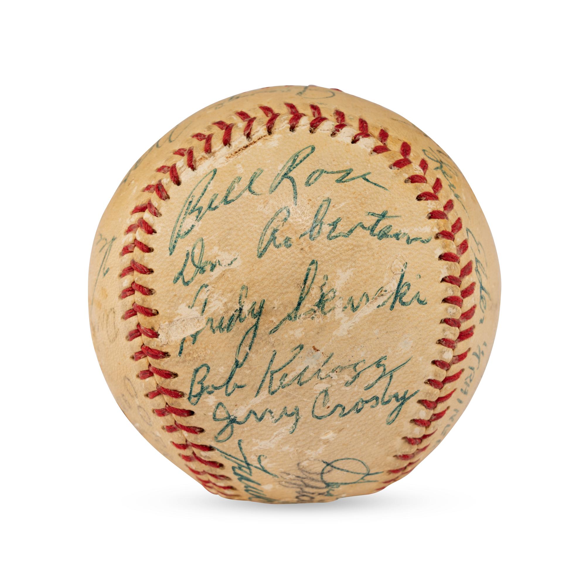 A 1952 Colorado Sky Socks Team Signed Baseball
