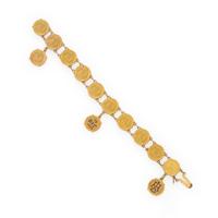 Yellow Gold Coin Bracelet