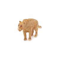 YELLOW GOLD AND RUBY CHEETAH BROOCH