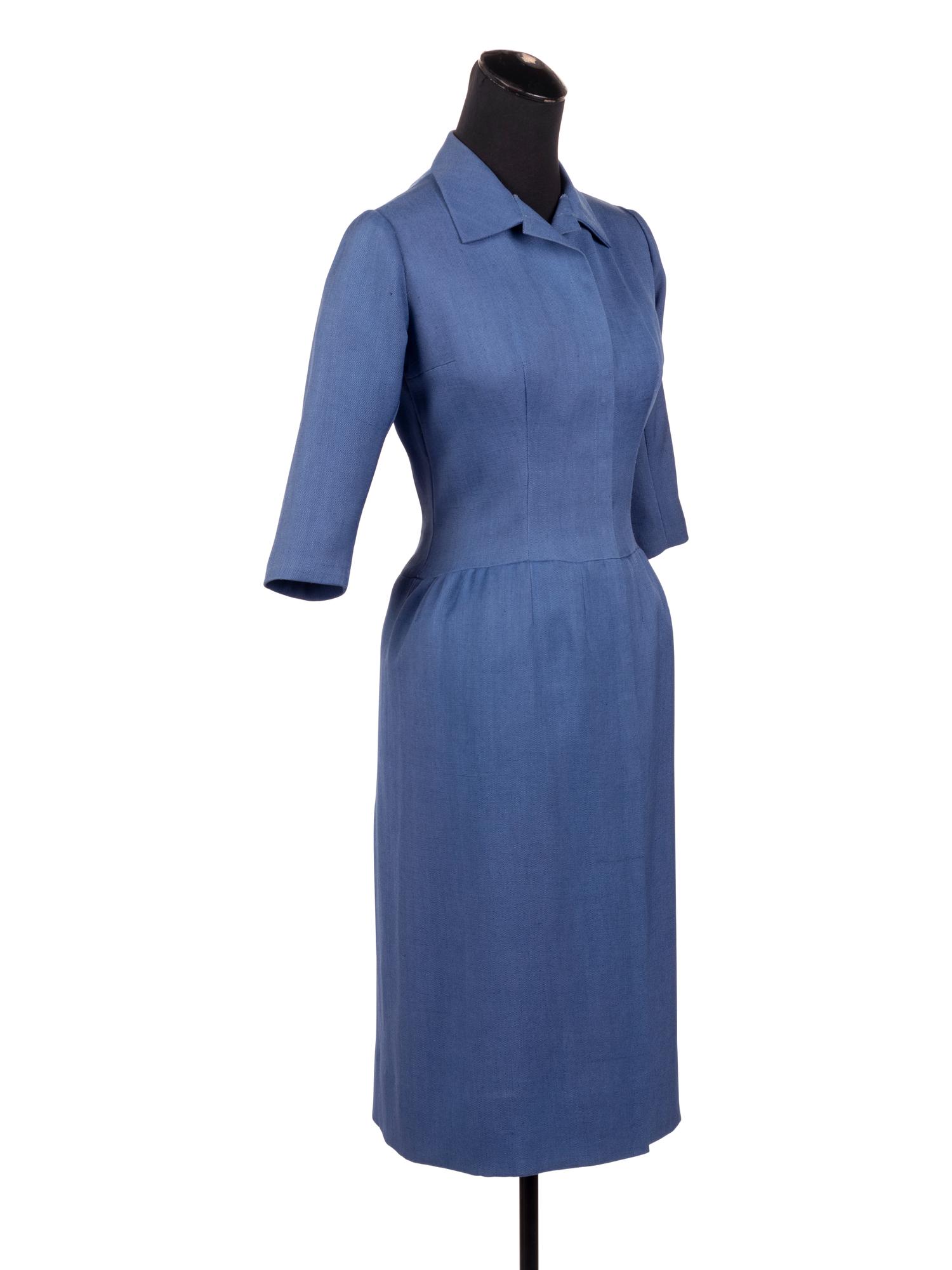 Two Balenciaga Haute Couture Items: One Day Dress, One Pleated Skirt, 1950s