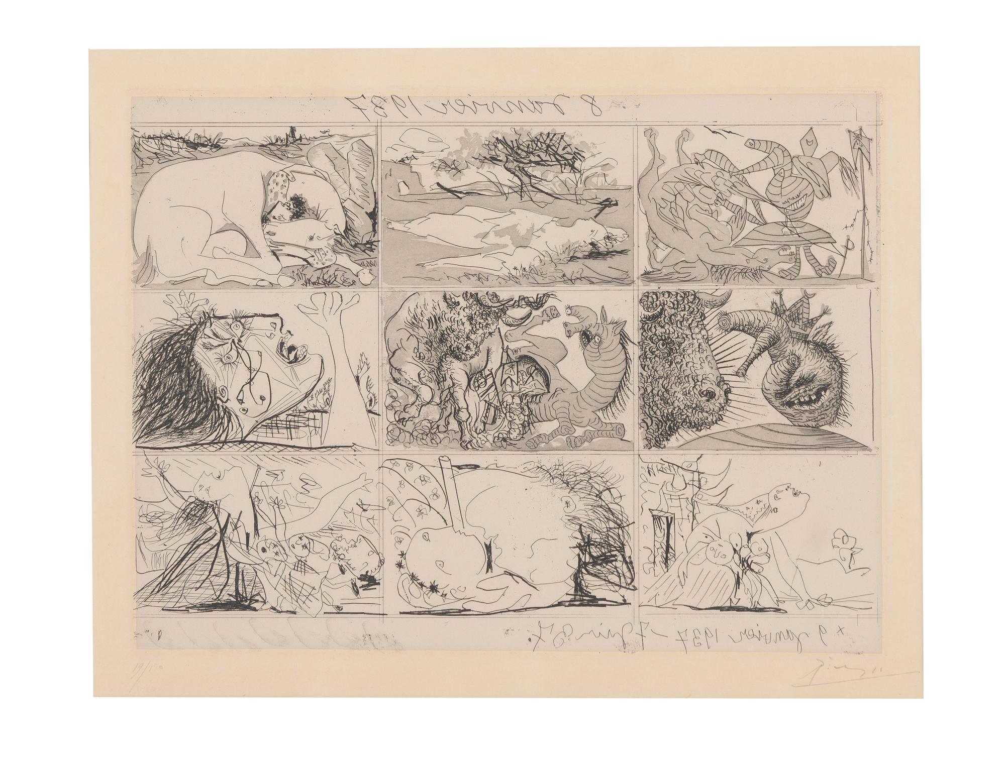 Sueño y mentira de Franco (the pair, with accompanying dedicated text page and frontispiece), 1937