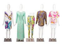 Five Pucci Items: Two Tops, Two Dresses, One Pant, 1970-2000s