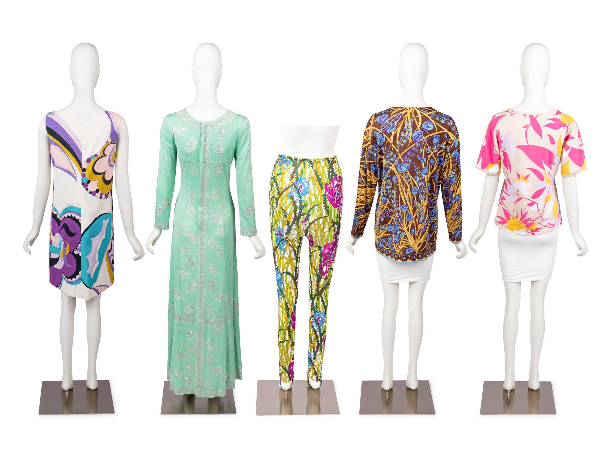Five Pucci Items: Two Tops, Two Dresses, One Pant, 1970-2000s
