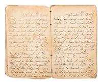 [CIVIL WAR]. War-date diary of Corporal J. A. Raudibaugh, Company H, 133rd Pennsylvania Infantry Regiment. Including Fredericksburg, "Mud March," and Chancellorsville content.
