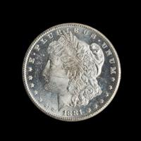 A United States 1881-CC GSA: Morgan Silver Dollar Coin