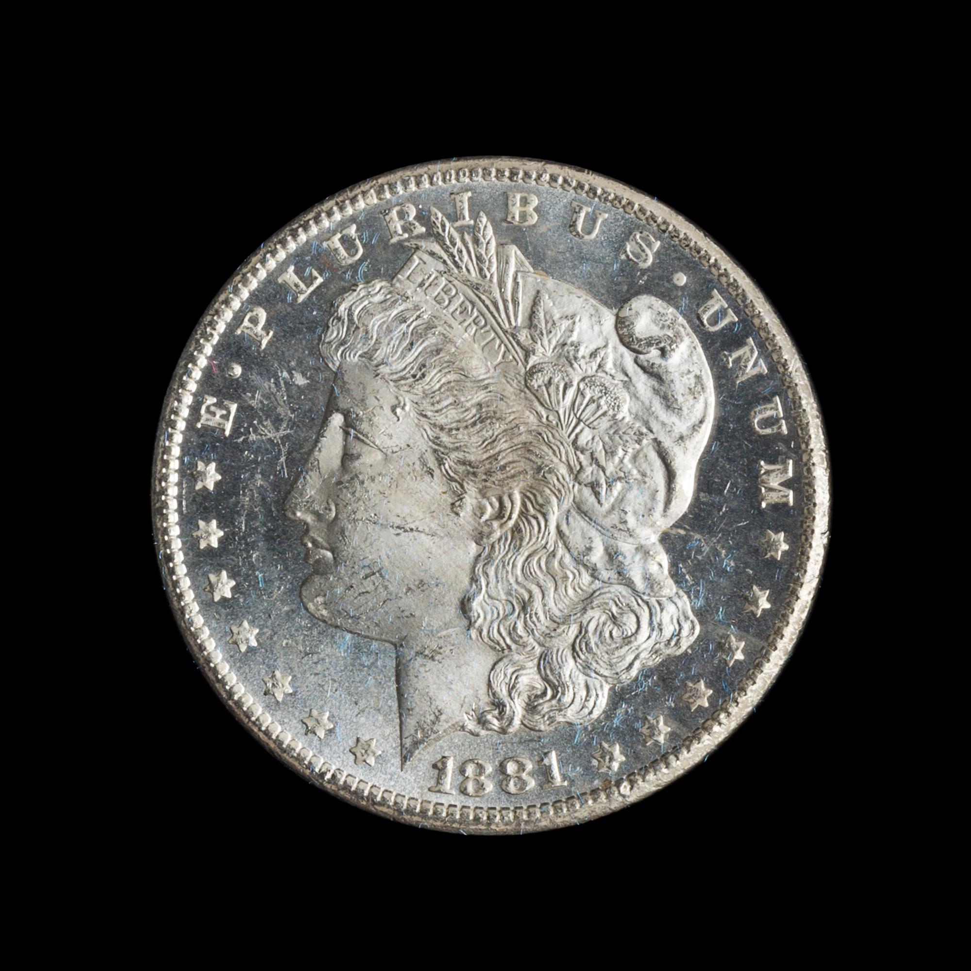 A United States 1881-CC GSA: Morgan Silver Dollar Coin