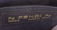 A Fendi Blue Leather Woven Bag, 9" x 6.5" x 2".