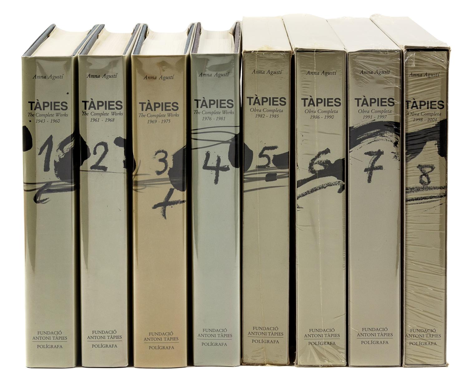 TÀPIES, Antoni (1923-2012). Tapies. The Complete Works 1943-2004. Barcelona: Edicions Polígrafia, 1988-[2004 or later].