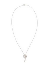 TIFFANY & CO., PLATINUM AND DIAMOND PALM TREE PENDANT/NECKLACE