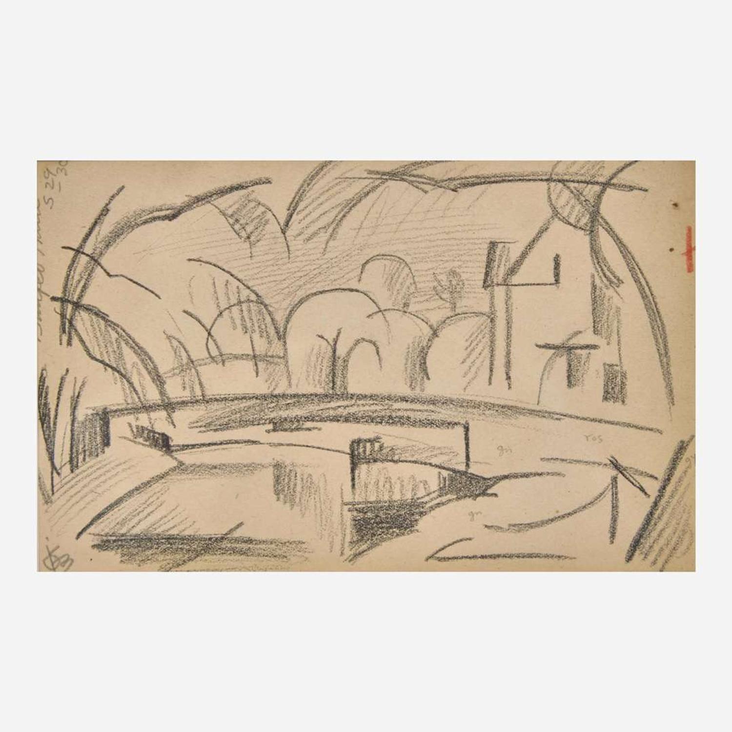 Oscar Florianus Bluemner (American, 1867–1938) Bloomfield/ Bloomfield Place Sketches