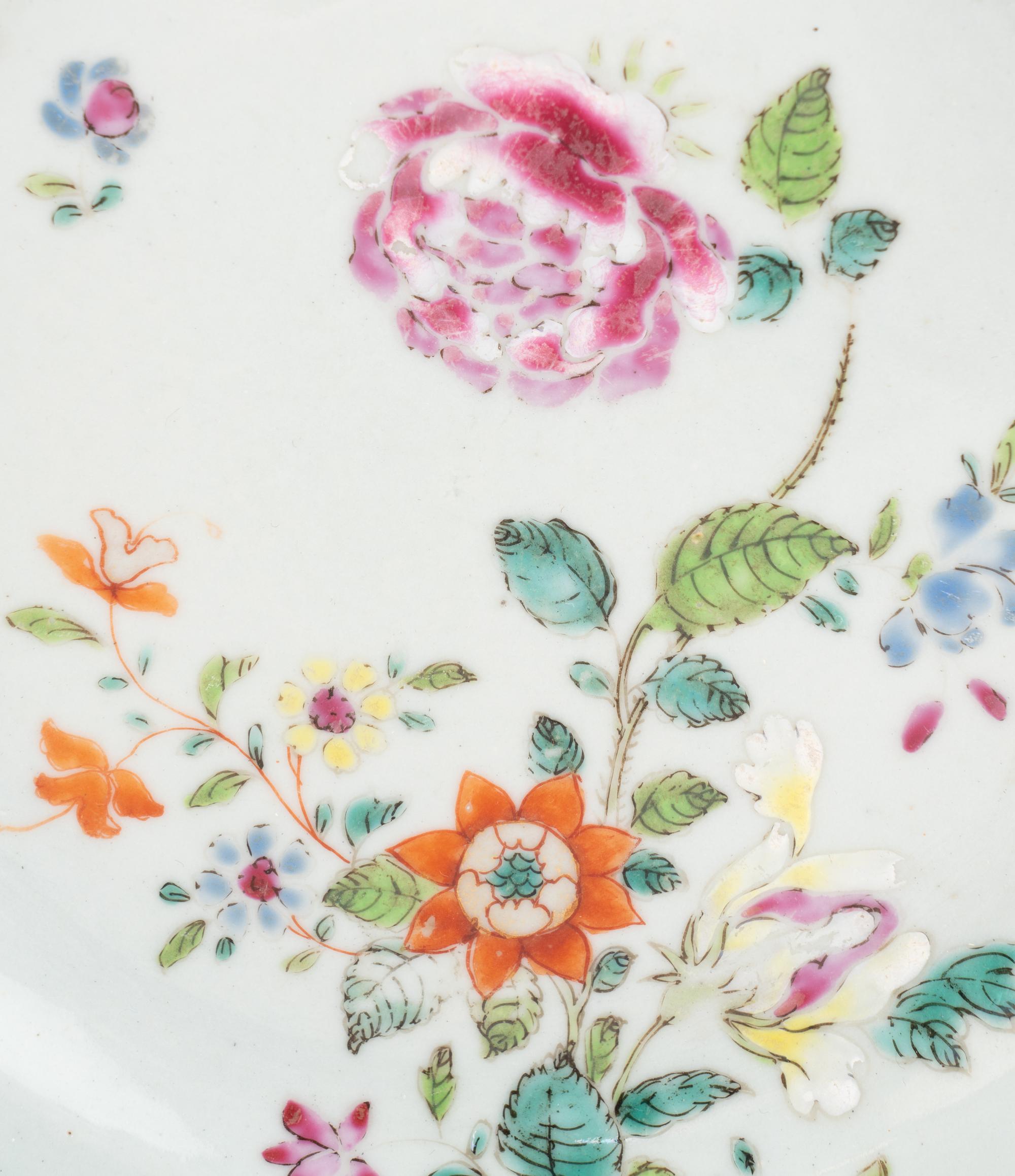 Three Chinese Export Porcelain Plates