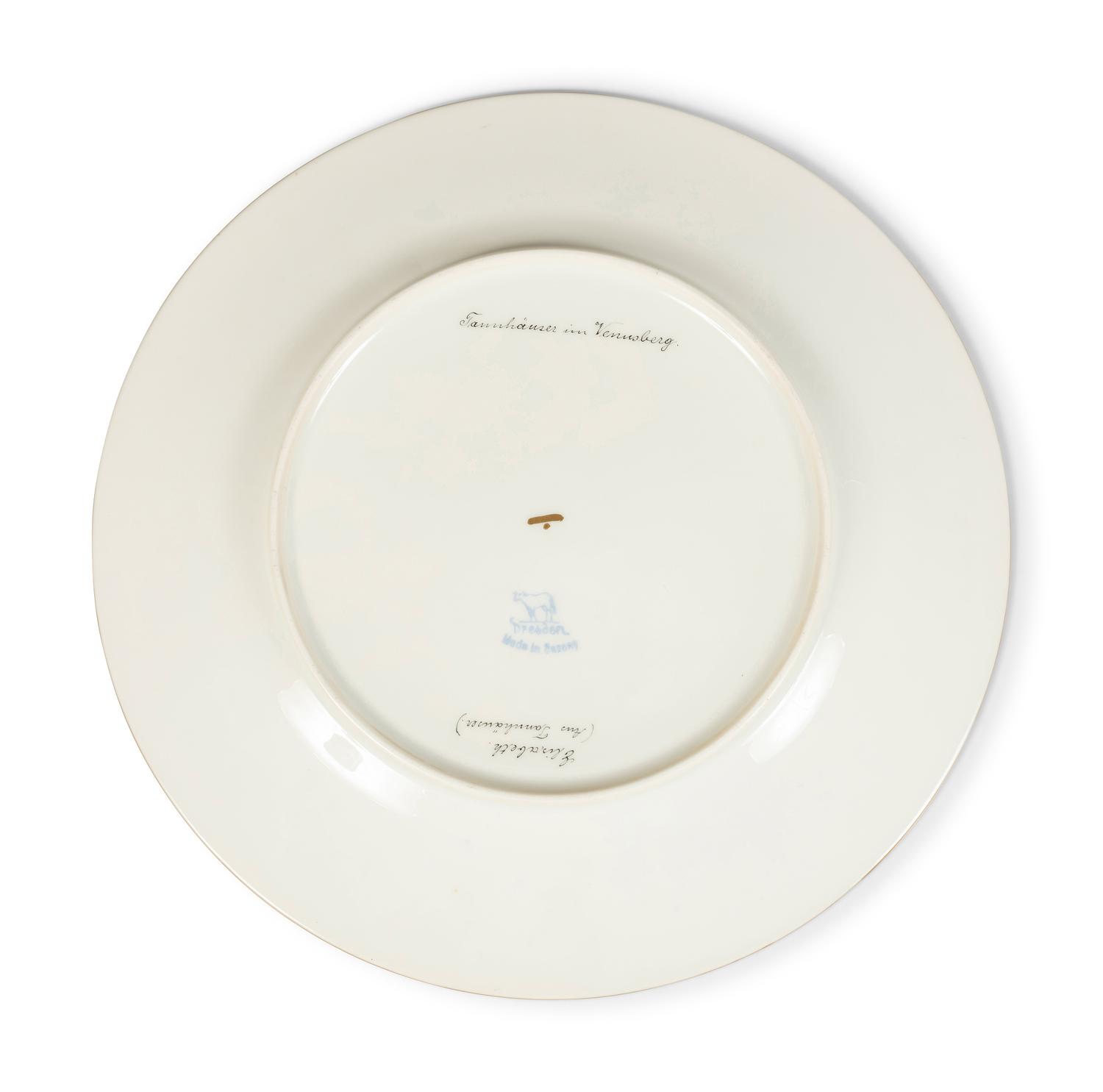 Eleven Dresden Ambrosius Lamm Porcelain Opera Cabinet Plates