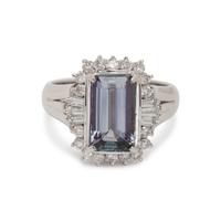 TANZANITE AND DIAMOND RING