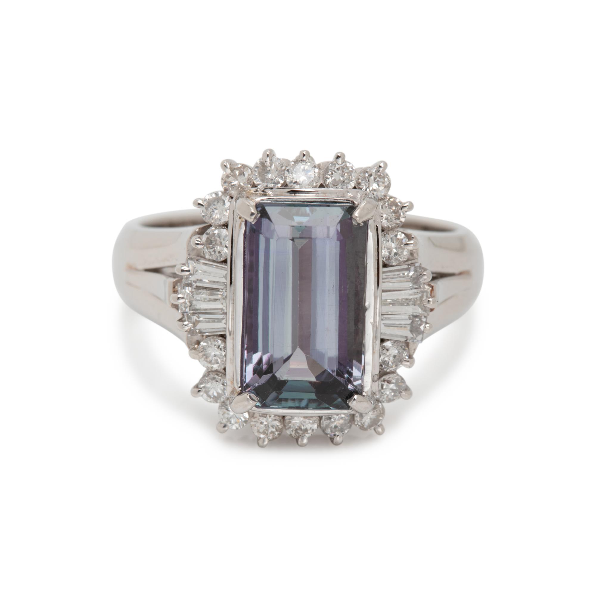 TANZANITE AND DIAMOND RING