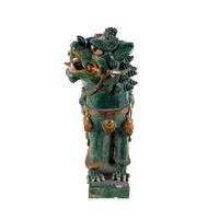 A Terracotta Foo Dog Roof Tile