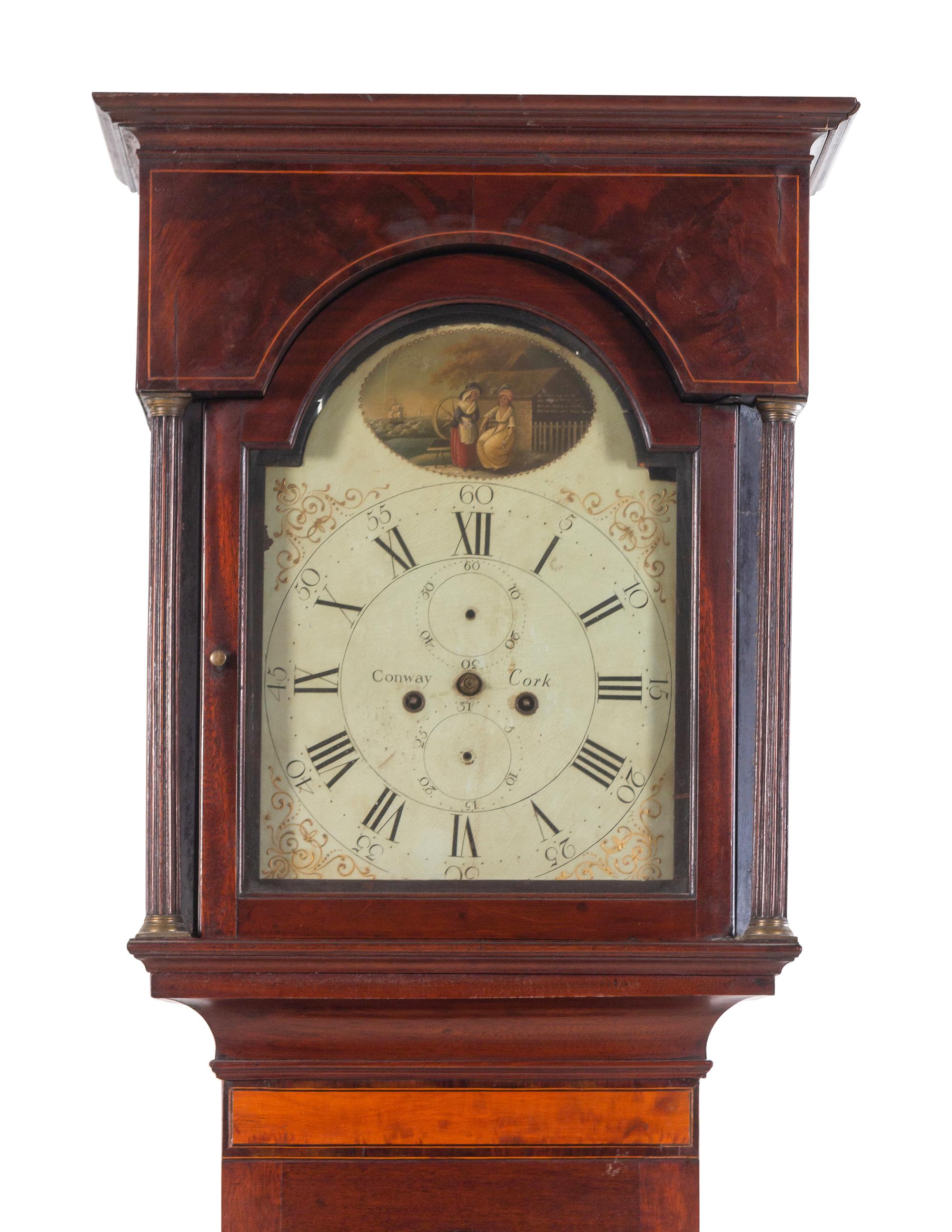 An Irish George III Mahogany Tall Case Clock