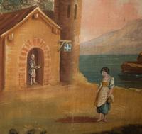 An Italian Six-Panel Painted Canvas Floor Screen — 18TH/19TH CENTURY
