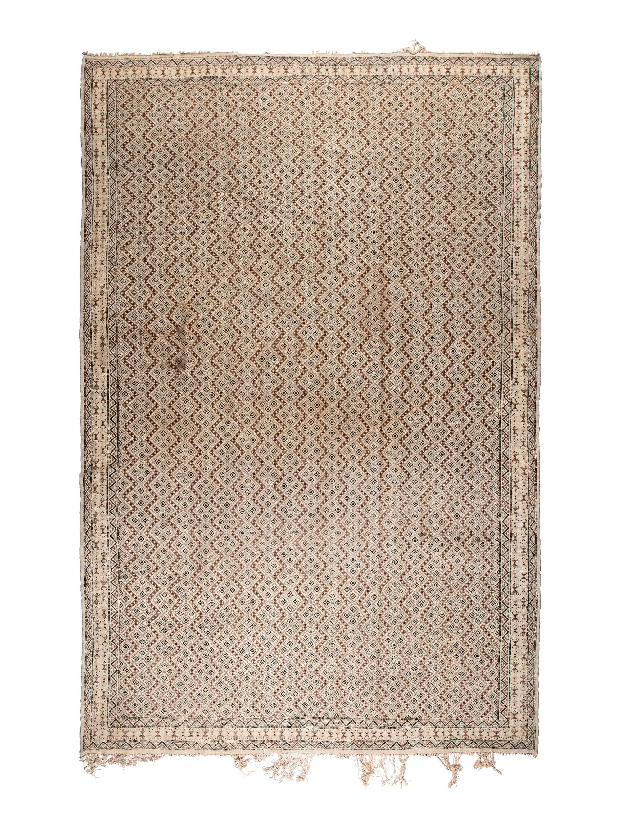 A Moroccan Kilim Wool Rug