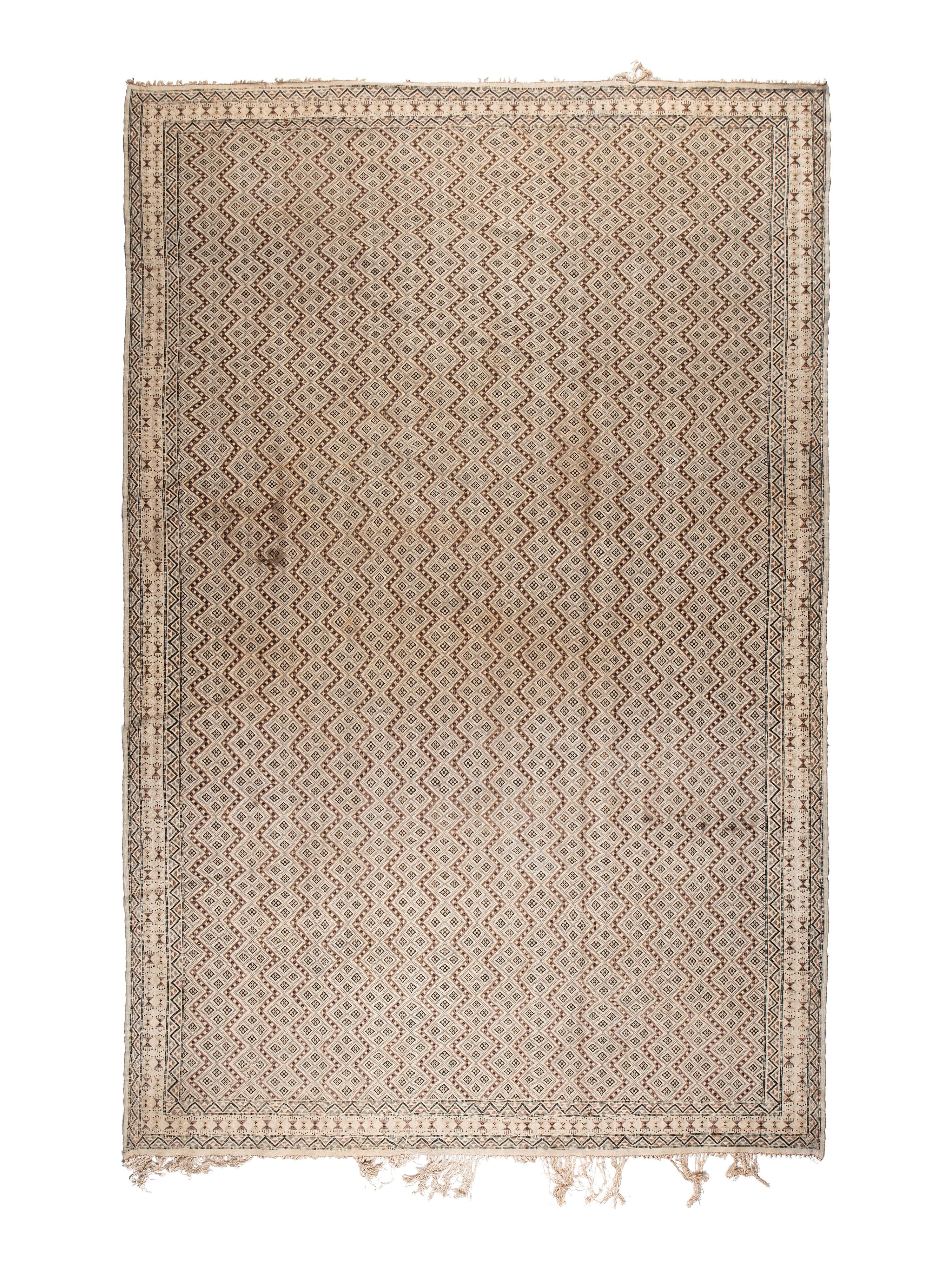 A Moroccan Kilim Wool Rug