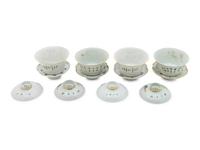 Two Pairs of Chinese Famille Rose Porcelain Teabowls
