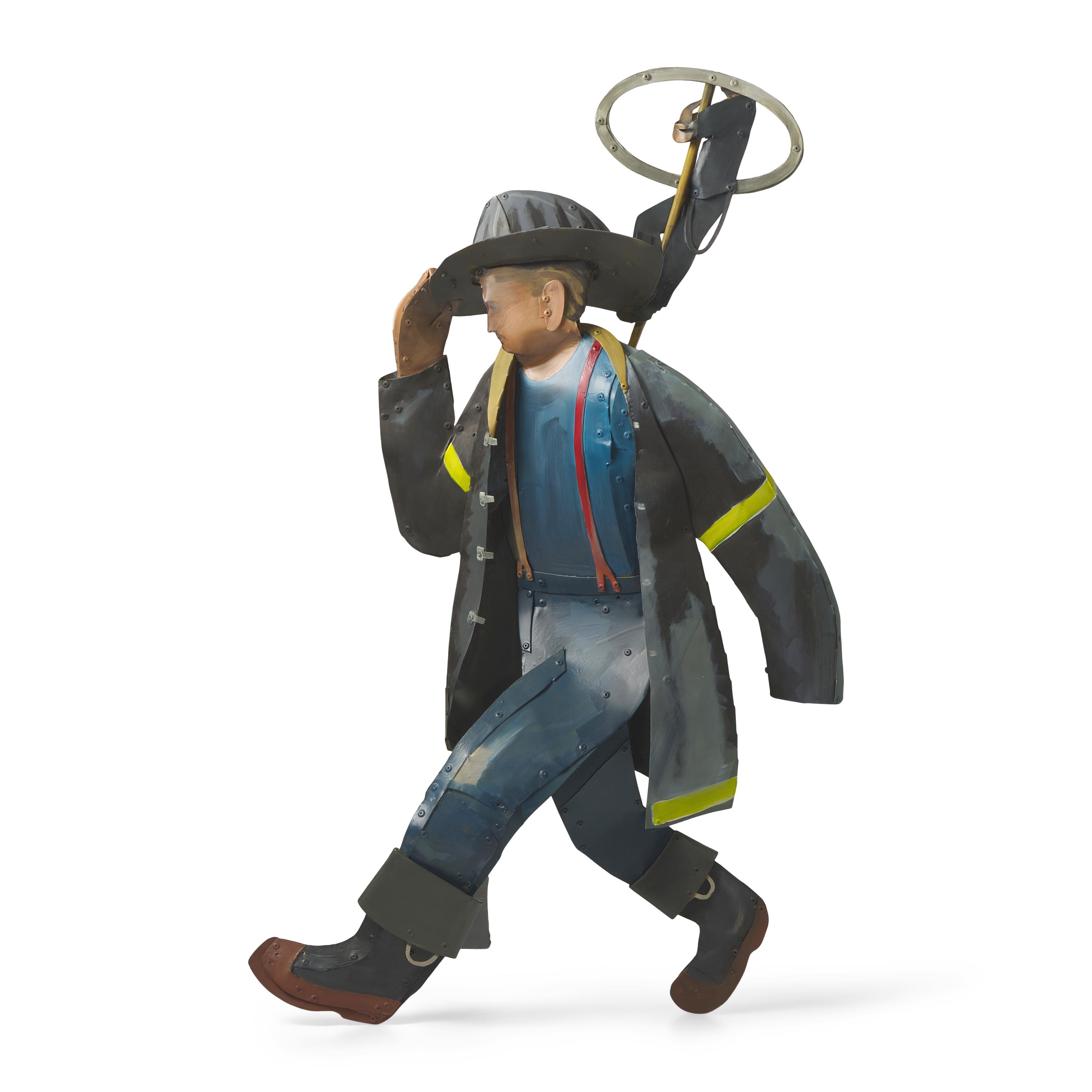 Timothy Woodman (American, b. 1952) — Going to Work (Firefighter), 1986