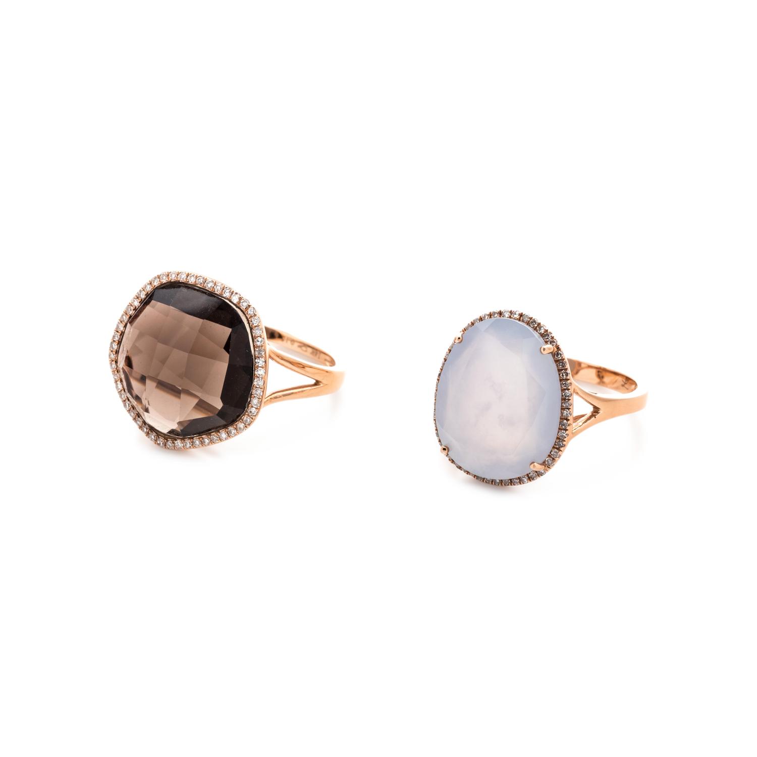 COLLECTION OF GEMSTONE AND DIAMOND RINGS